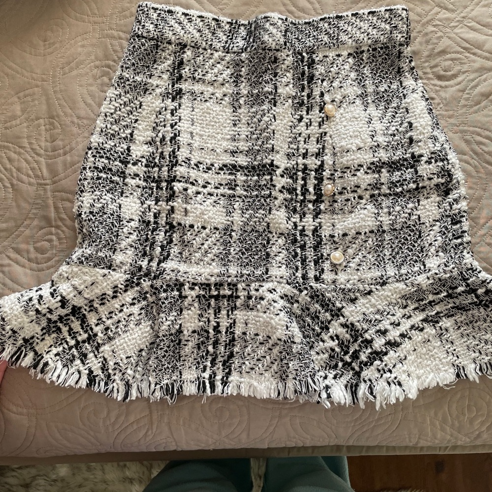Tweed Peplum skirt.